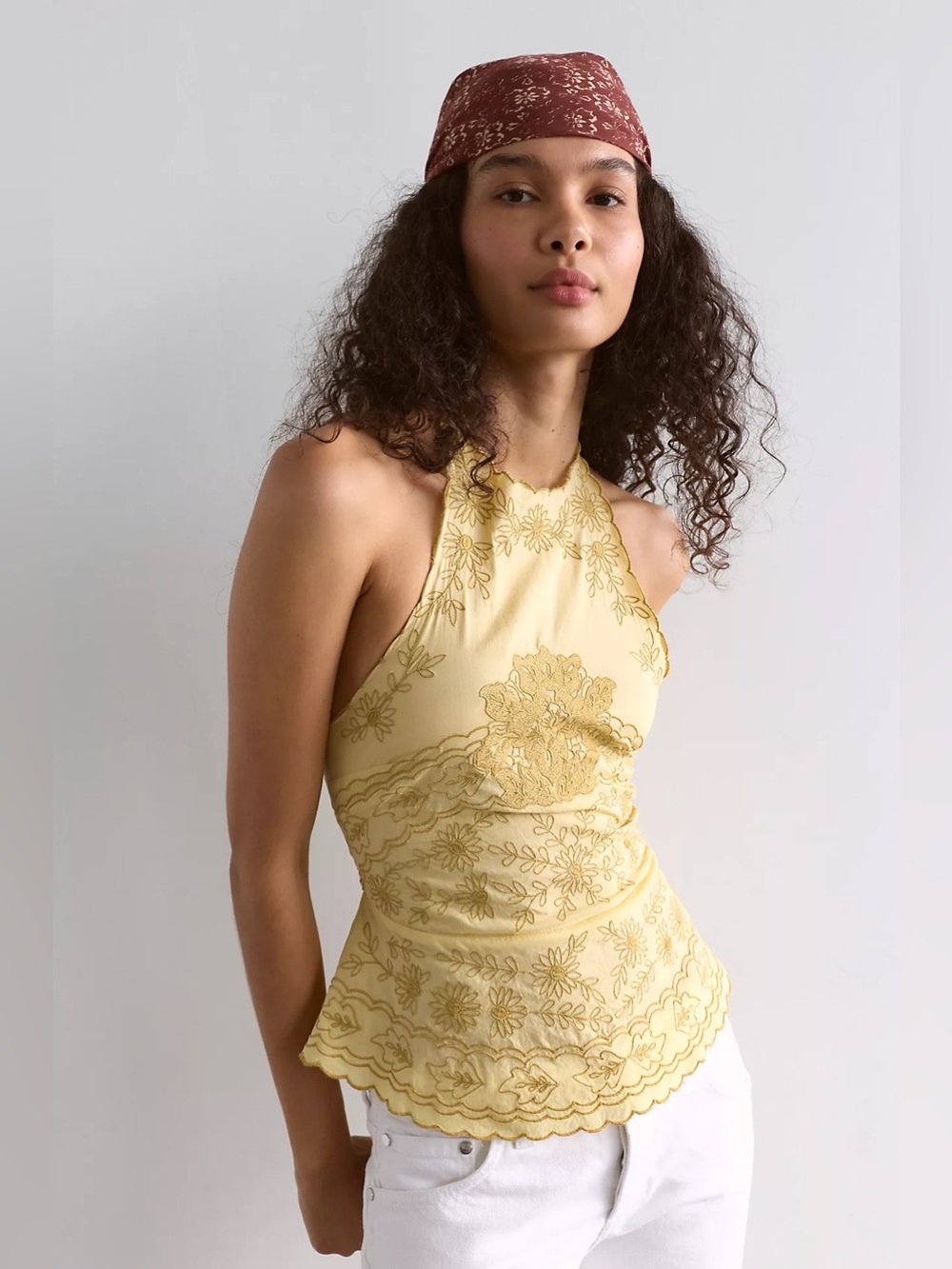 NWT! FP Free People Coastal Bloom Embroidered Top Sz XS